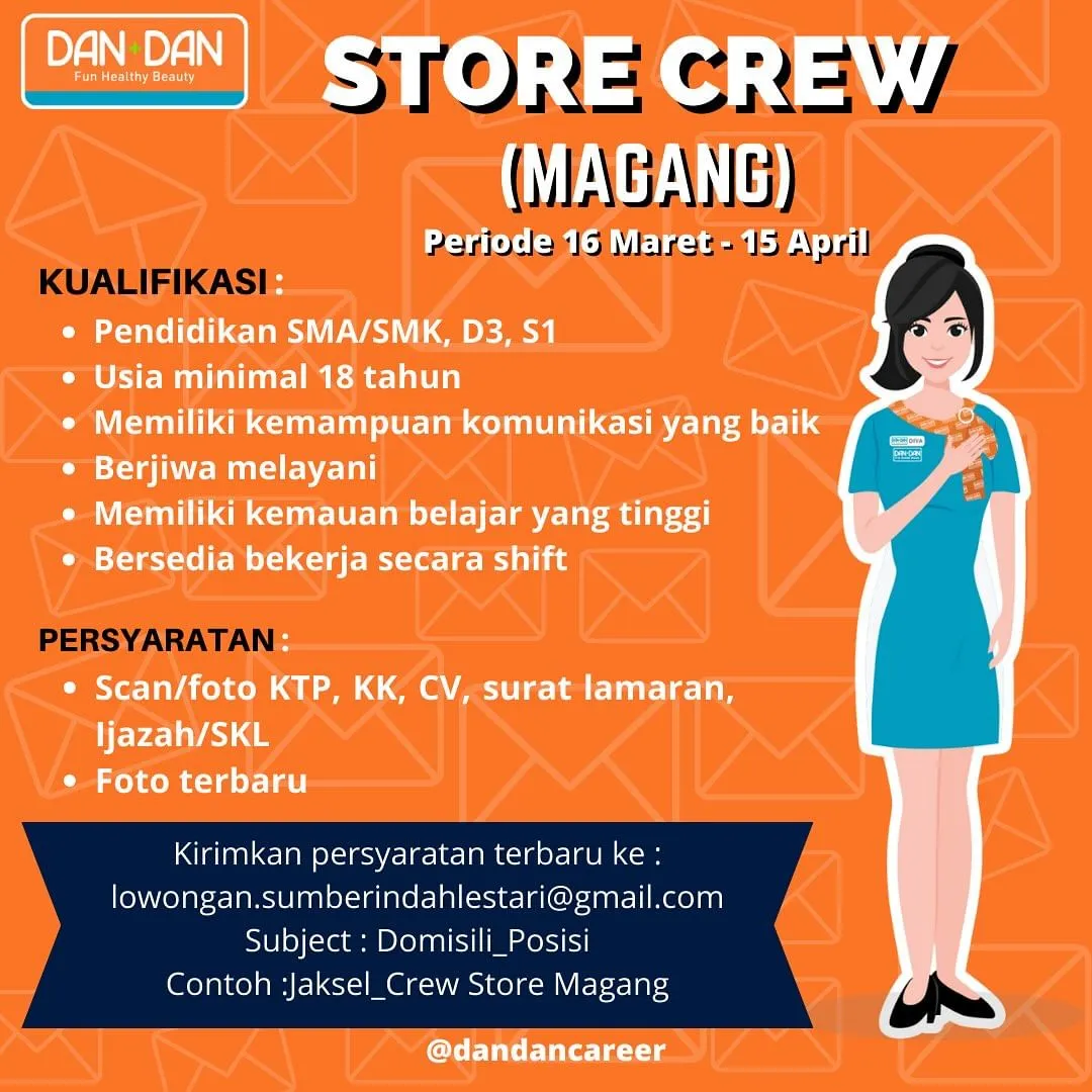 Magang Store Crew DAN+DAN